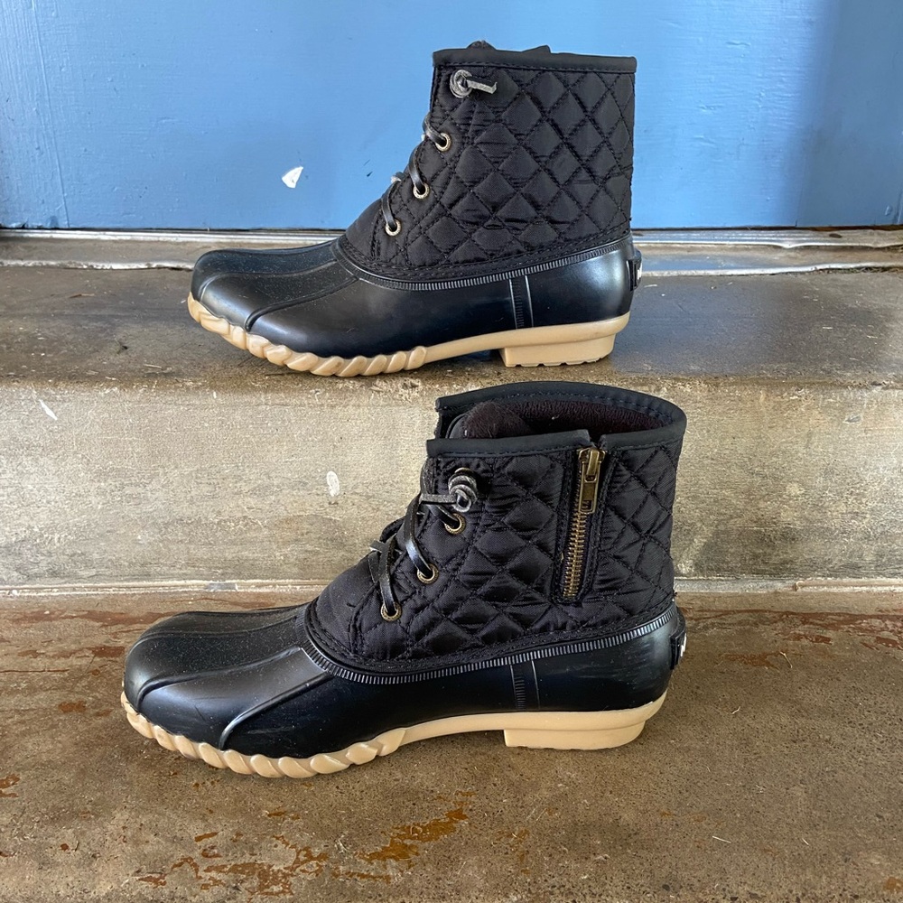 Nautica black duck boot style ankle boot - Picture 3 of 7